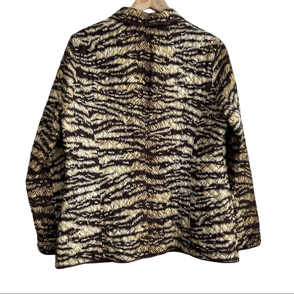 Don Caster Reversible Silk Animal Print Quilted Jacket (14)